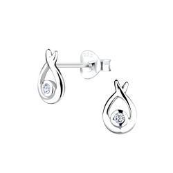 Wholesale Sterling Silver Tear Drop Ear Studs - JD16428