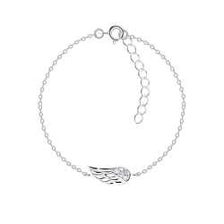 Wholesale Sterling Silver Wing Bracelet - JD16470