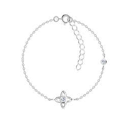 Wholesale Sterling Silver Flower Bracelet - JD16493