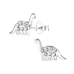 Wholesale Sterling Silver Dinosaur Ear Studs - JD13936