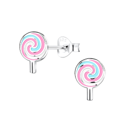 Wholesale Sterling Silver Lollipop Ear Studs - JD16548