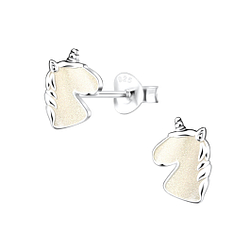Wholesale Sterling Silver Unicorn Ear Studs - JD16517