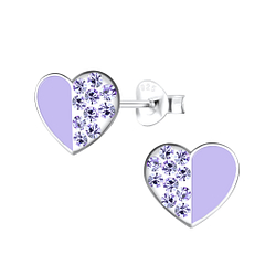 Wholesale Sterling Silver Heart Ear Studs - JD16536