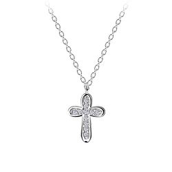 Wholesale Sterling Silver Cross Necklace - JD11361
