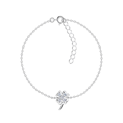Wholesale Sterling Silver Clover Bracelet - JD17121