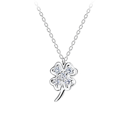 Wholesale Sterling Silver Clover Necklace - JD9783