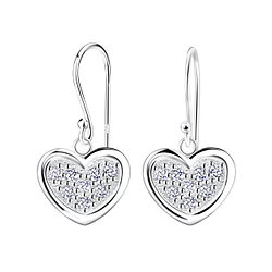 Wholesale Sterling Silver Heart Earrings - JD17027