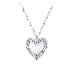Wholesale Sterling Silver Heart Necklace - JD17007