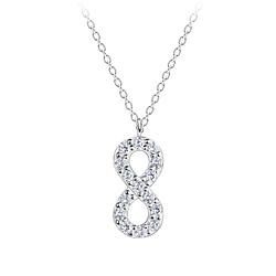 Wholesale Sterling Silver Infinity Necklace - JD17124