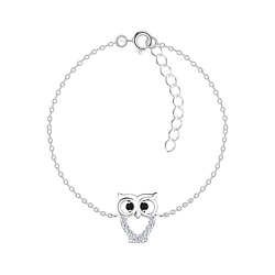 Wholesale Sterling Silver Owl Bracelet - JD17018