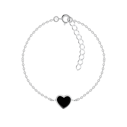 Wholesale Sterling Silver Heart Bracelet - JD17021