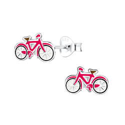 Wholesale Sterling Silver Bicycle Ear Studs - JD17160