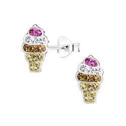 Wholesale Sterling Silver Ice Cream Ear Studs - JD17182