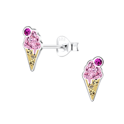 Wholesale Sterling Silver Ice cream Ear Studs - JD16846