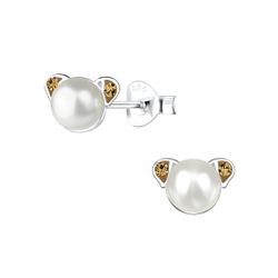 Wholesale Sterling Silver Bear Ear Studs - JD17091