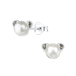 Wholesale Sterling Silver Bear Ear Studs - JD17092