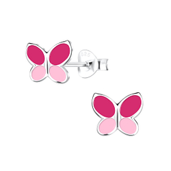 Wholesale Sterling Silver Butterfly Ear Studs - JD17081