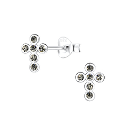 Wholesale Sterling Silver Cross Ear Studs - JD17140