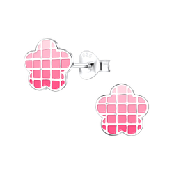 Wholesale Sterling Silver Flower Ear Studs - JD17142