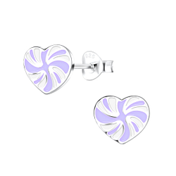 Wholesale Sterling Silver Spiral Heart Ear Studs - JD17153