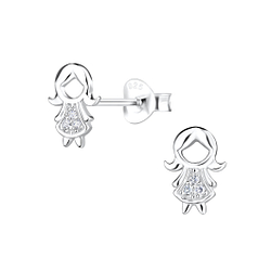Wholesale Sterling Silver Girl Ear Studs - JD17014