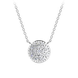 Wholesale Sterling Silver Round Necklace - JD17268