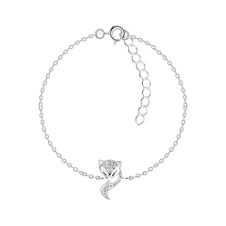 Wholesale Sterling Silver Fox Bracelet - JD17259