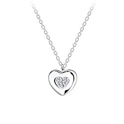 Wholesale Sterling Silver Heart Necklace - JD17247