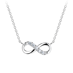 Wholesale Sterling Silver Infinity Necklace - JD17237
