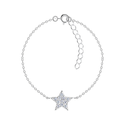 Wholesale Sterling Silver Star Bracelet - JD17328