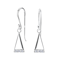 Wholesale Sterling Silver Triangle Earrings - JD17030