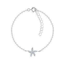 Wholesale Sterling Silver Starfish Bracelet - JD17264