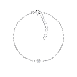 Wholesale Sterling Silver Heart Bracelet - JD17266