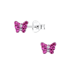 Wholesale Sterling Silver Butterfly Ear Studs - JD17244