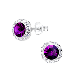 Wholesale Sterling Silver Round Ear Studs - JD17133