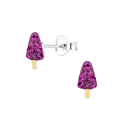 Wholesale Sterling Silver Ice Cream Ear Studs - JD17192