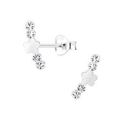 Wholesale Sterling Silver Flower Ear Studs - JD17171