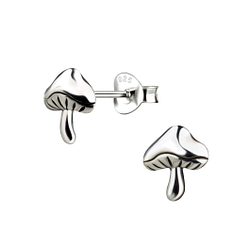 Wholesale Sterling Silver Mushroom Ear Studs - JD17136