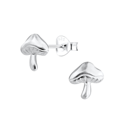 Wholesale Sterling Silver Mushroom Ear Studs - JD17137