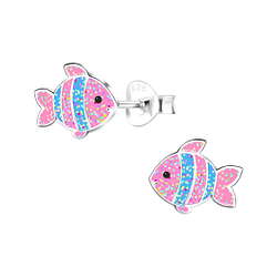 Wholesale Sterling Silver Fish Ear Studs - JD17304