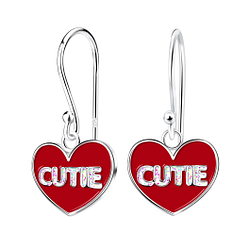 Wholesale Sterling Silver Cutie Heart Earrings - JD17500