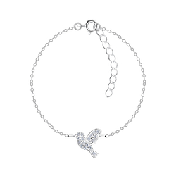 Wholesale Sterling Silver Bird Bracelet - JD17256