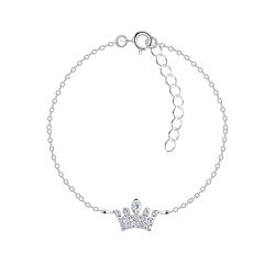 Wholesale Sterling Silver Crown Bracelet - JD17323