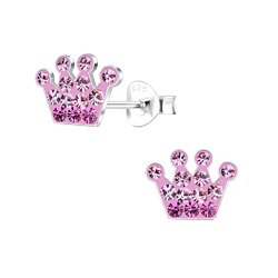 Wholesale Sterling Silver Crown Ear Studs - JD17503