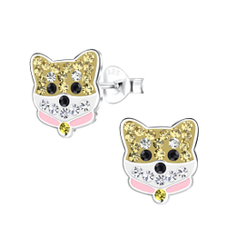 Wholesale Sterling Silver Dog Ear Studs - JD17511