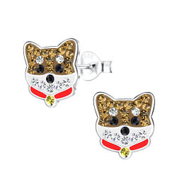 Wholesale Sterling Silver Dog Ear Studs - JD17512