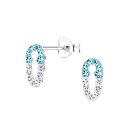 Wholesale Sterling Silver Safety Pin Ear Studs - JD17527