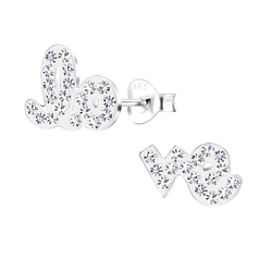 Wholesale Sterling Silver Love Ear Studs - JD17535