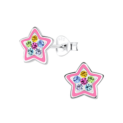 Wholesale Sterling Silver Star Ear Studs - JD17514