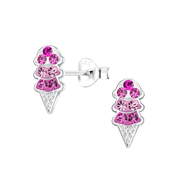 Wholesale Sterling Silver Ice Cream Ear Studs  - JD17635
